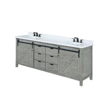 Marsyas 80 in W x 22 in D Ash Grey Double Bath Vanity