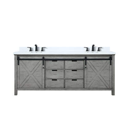 Marsyas 80 in W x 22 in D Ash Grey Double Bath Vanity