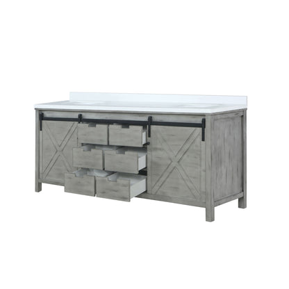 Marsyas 80 in W x 22 in D Ash Grey Double Bath Vanity