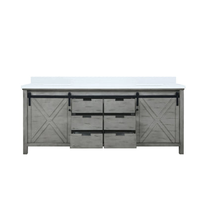 Marsyas 80 in W x 22 in D Ash Grey Double Bath Vanity