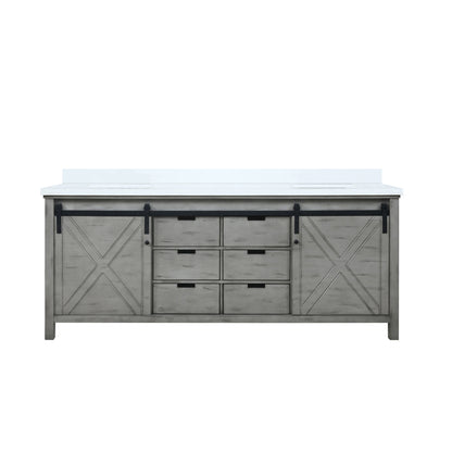 Marsyas 80 in W x 22 in D Ash Grey Double Bath Vanity