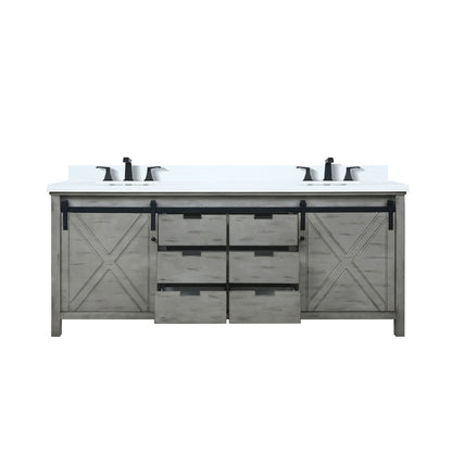Marsyas 80 in W x 22 in D Ash Grey Double Bath Vanity