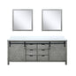 Marsyas 80 in W x 22 in D Ash Grey Double Bath Vanity