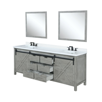 Marsyas 80 in W x 22 in D Ash Grey Double Bath Vanity