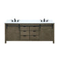 Marsyas 80 in W x 22 in D Rustic Brown Double Bath Vanity