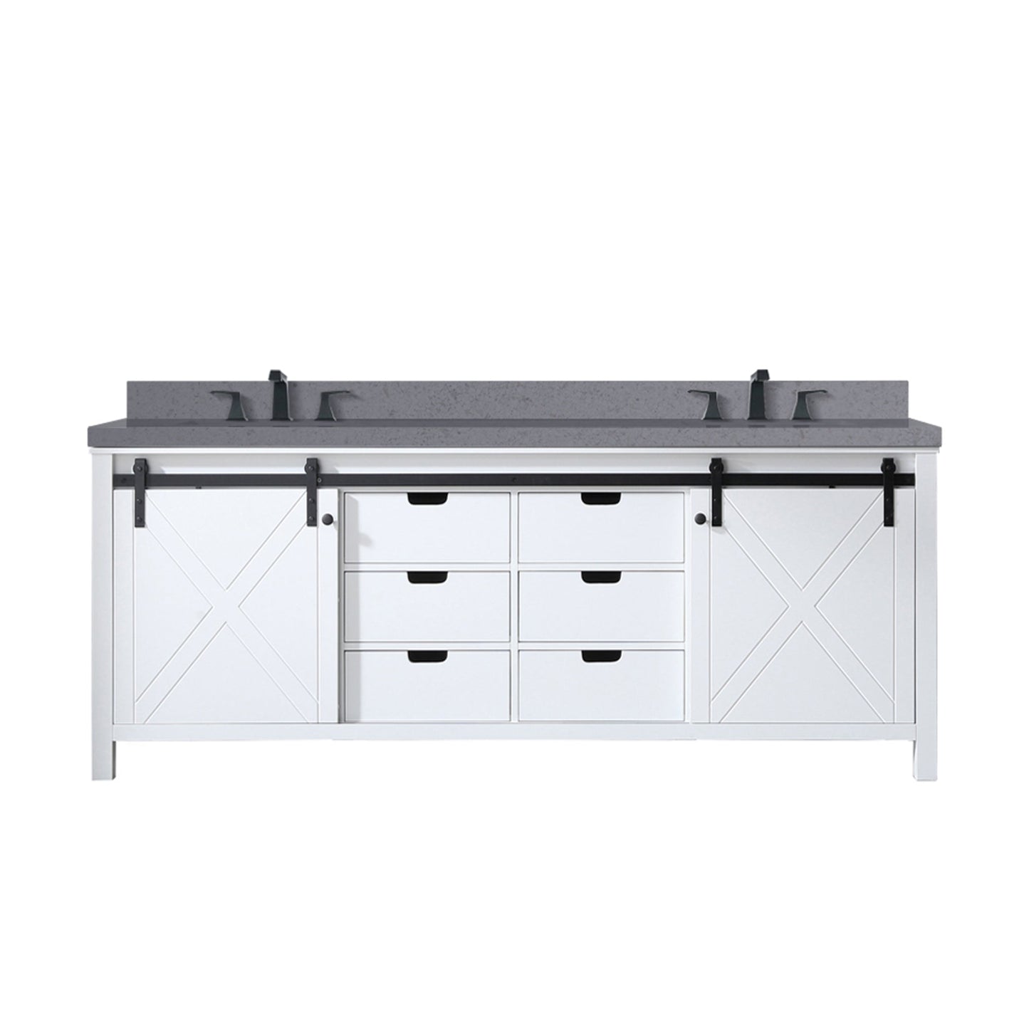 Marsyas 84 in W x 22 in D White Double Bath Vanity
