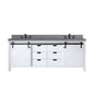 Marsyas 84 in W x 22 in D White Double Bath Vanity