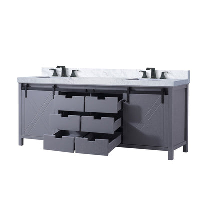 Marsyas 84 in W x 22 in D Dark Grey Double Bath Vanity