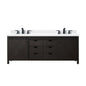 Marsyas 84 in W x 22 in D Brown Double Bath Vanity