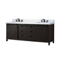 Marsyas 84 in W x 22 in D Brown Double Bath Vanity