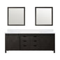 Marsyas 84 in W x 22 in D Brown Double Bath Vanity