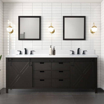 Marsyas 84 in W x 22 in D Brown Double Bath Vanity