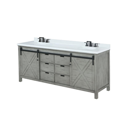 Marsyas 84 in W x 22 in D Ash Grey Double Bath Vanity
