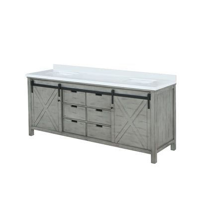 Marsyas 84 in W x 22 in D Ash Grey Double Bath Vanity