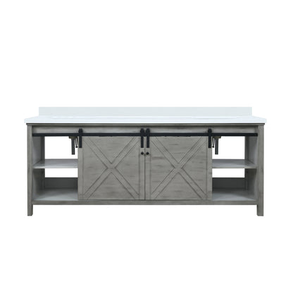 Marsyas 84 in W x 22 in D Ash Grey Double Bath Vanity