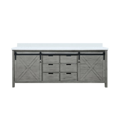 Marsyas 84 in W x 22 in D Ash Grey Double Bath Vanity