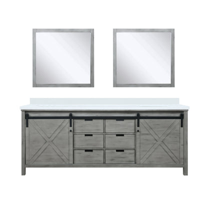 Marsyas 84 in W x 22 in D Ash Grey Double Bath Vanity