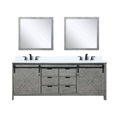 Marsyas 84 in W x 22 in D Ash Grey Double Bath Vanity