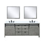 Marsyas 84 in W x 22 in D Ash Grey Double Bath Vanity