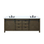 Marsyas 84 in W x 22 in D Rustic Brown Double Bath Vanity