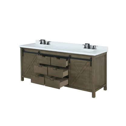 Marsyas 84 in W x 22 in D Rustic Brown Double Bath Vanity