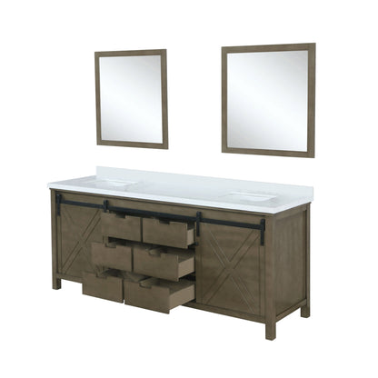 Marsyas 84 in W x 22 in D Rustic Brown Double Bath Vanity
