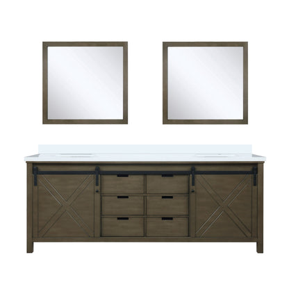 Marsyas 84 in W x 22 in D Rustic Brown Double Bath Vanity