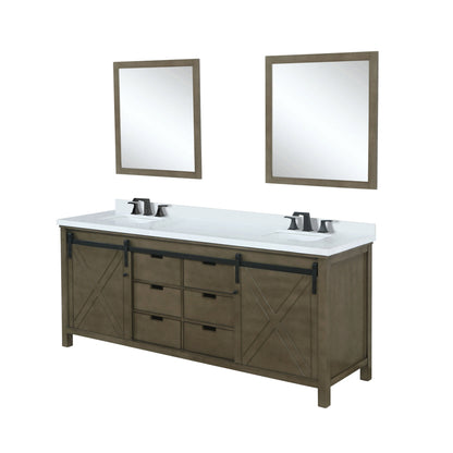Marsyas 84 in W x 22 in D Rustic Brown Double Bath Vanity