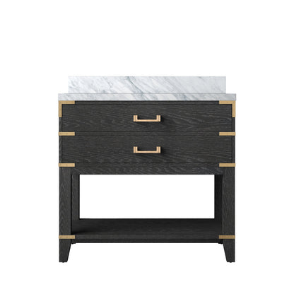 Norwalk 36 in W x 22 in D Black Oak Single Bath Vanity