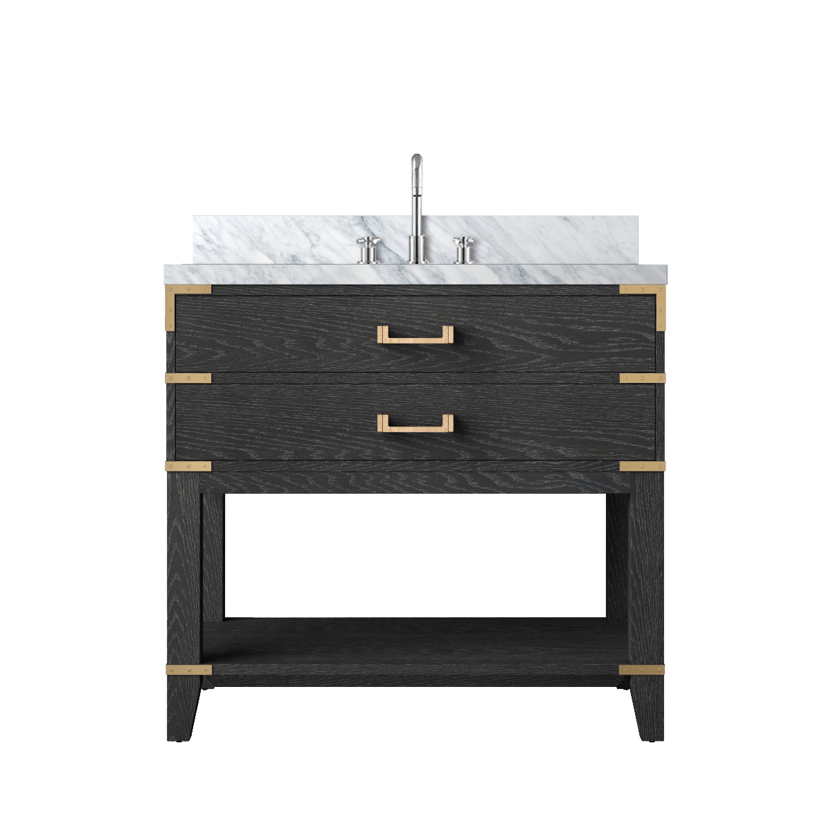 Norwalk 36 in W x 22 in D Black Oak Single Bath Vanity