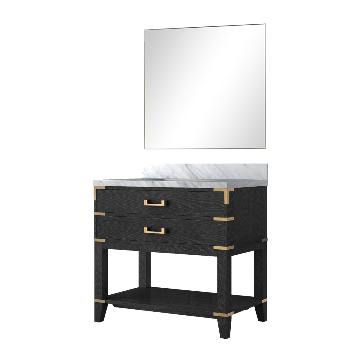 Norwalk 36 in W x 22 in D Black Oak Single Bath Vanity