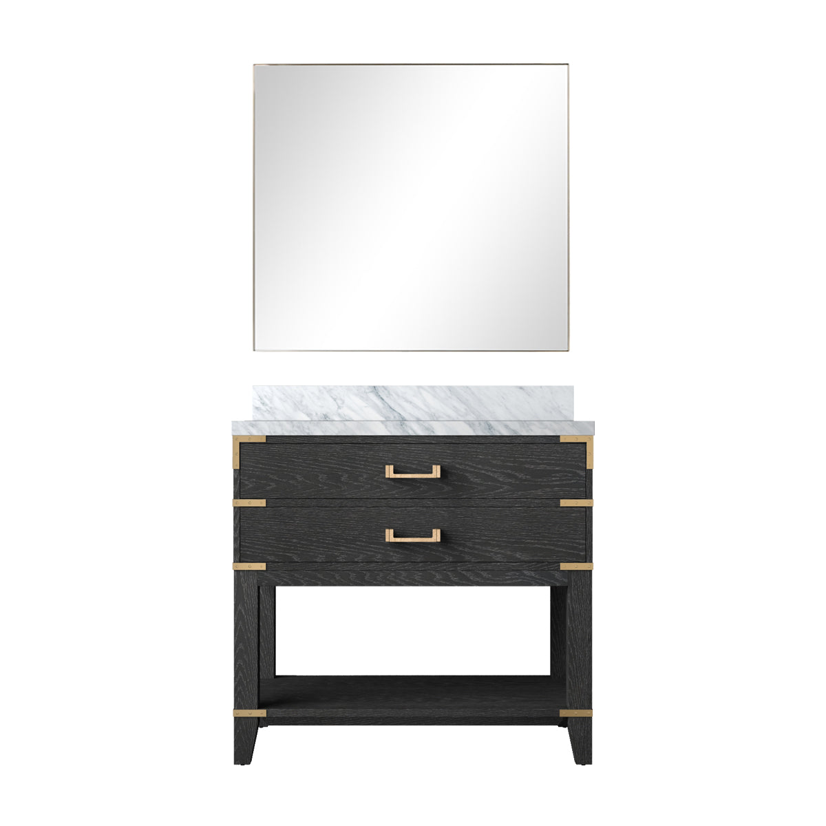 Norwalk 36 in W x 22 in D Black Oak Single Bath Vanity