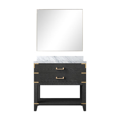 Norwalk 36 in W x 22 in D Black Oak Single Bath Vanity