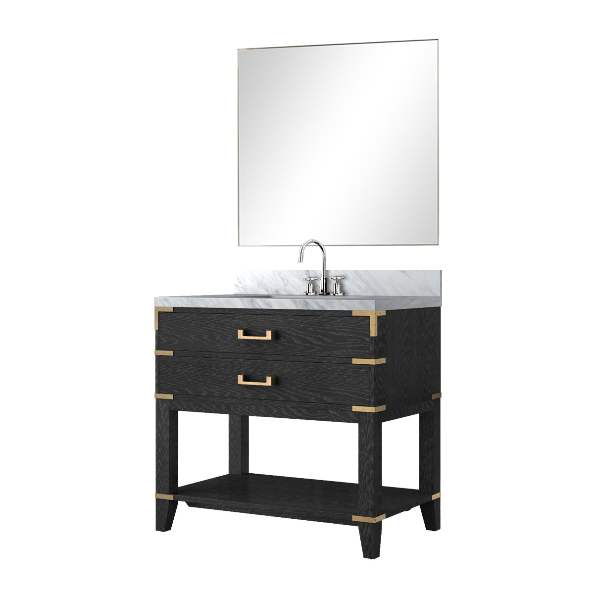 Norwalk 36 in W x 22 in D Black Oak Single Bath Vanity