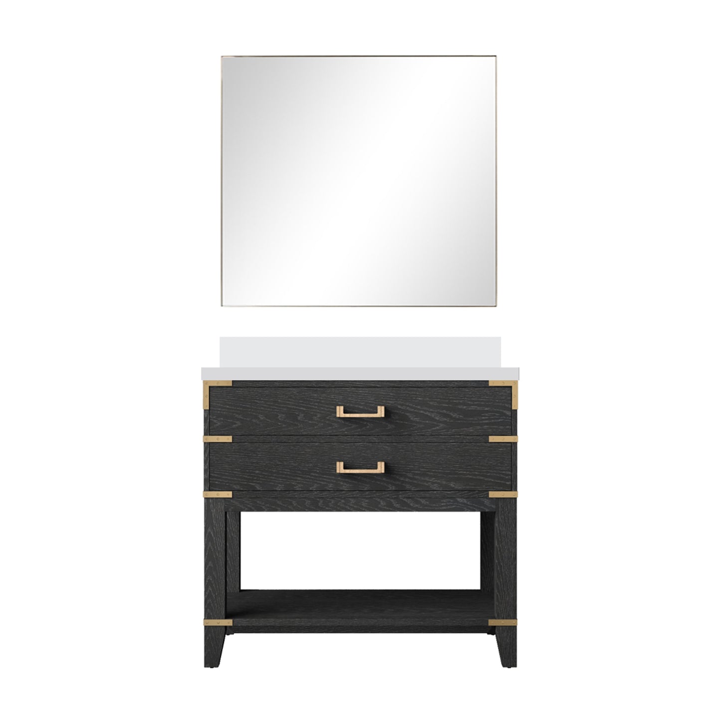 Norwalk 36 in W x 22 in D Black Oak Single Bath Vanity