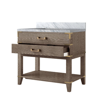 Norwalk 36 in W x 22 in D Grey Oak Single Bath Vanity