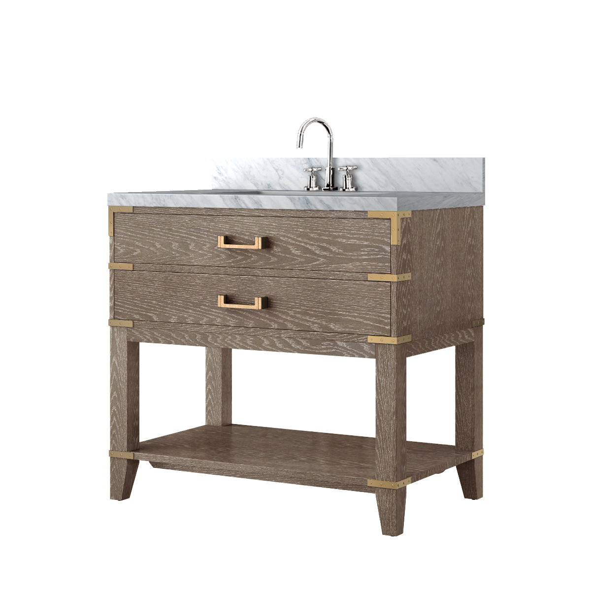 Norwalk 36 in W x 22 in D Grey Oak Single Bath Vanity