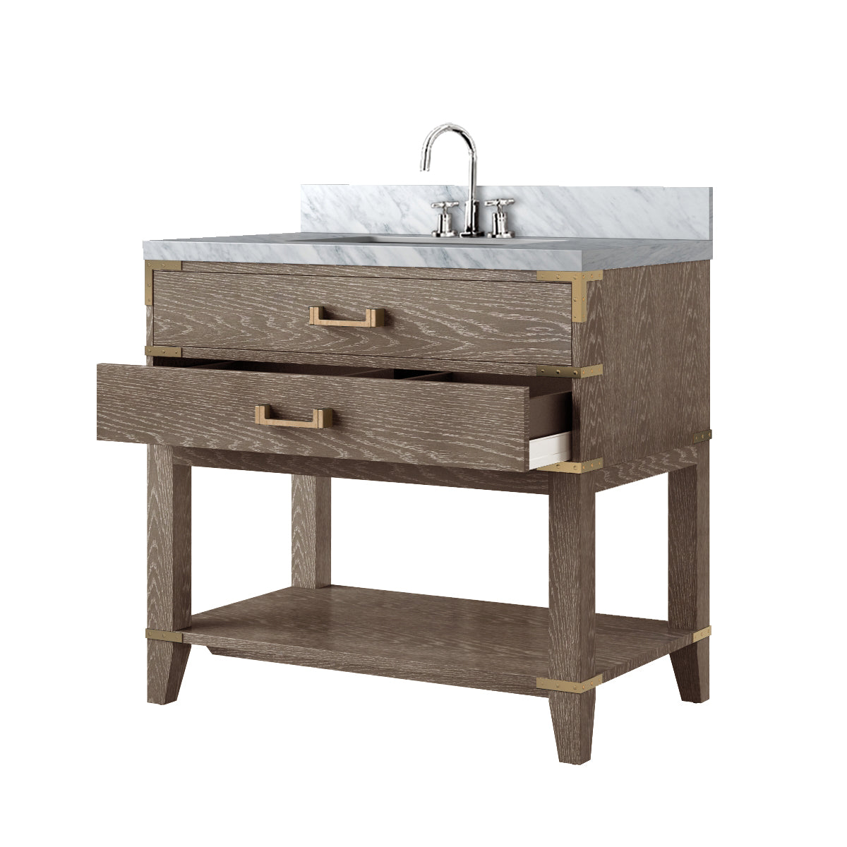 Norwalk 36 in W x 22 in D Grey Oak Single Bath Vanity