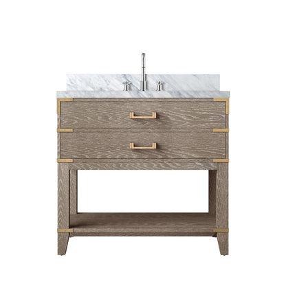 Norwalk 36 in W x 22 in D Grey Oak Single Bath Vanity