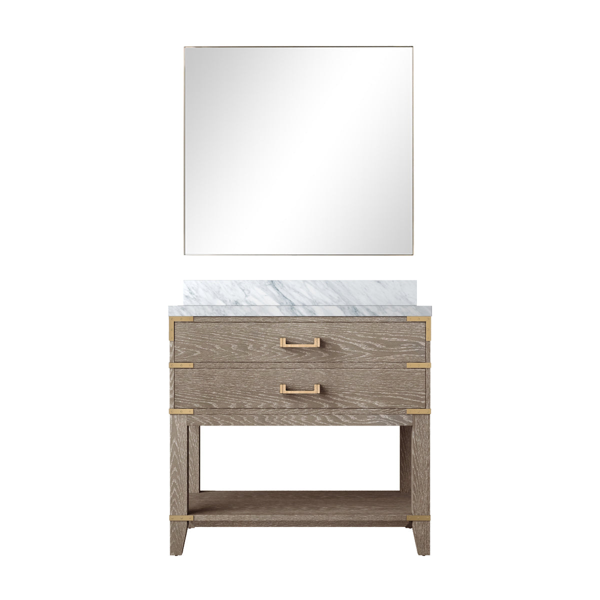 Norwalk 36 in W x 22 in D Grey Oak Single Bath Vanity