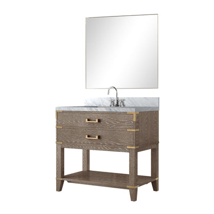 Norwalk 36 in W x 22 in D Grey Oak Single Bath Vanity