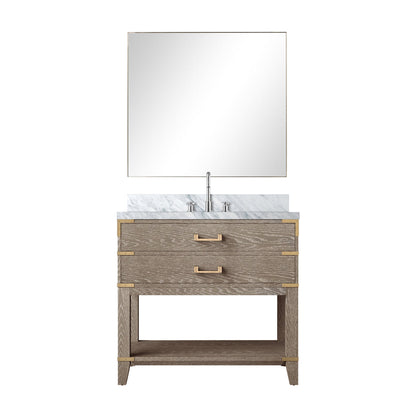Norwalk 36 in W x 22 in D Grey Oak Single Bath Vanity