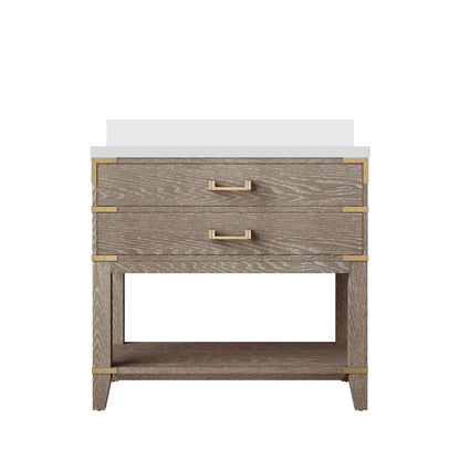 Norwalk 36 in W x 22 in D Grey Oak Single Bath Vanity