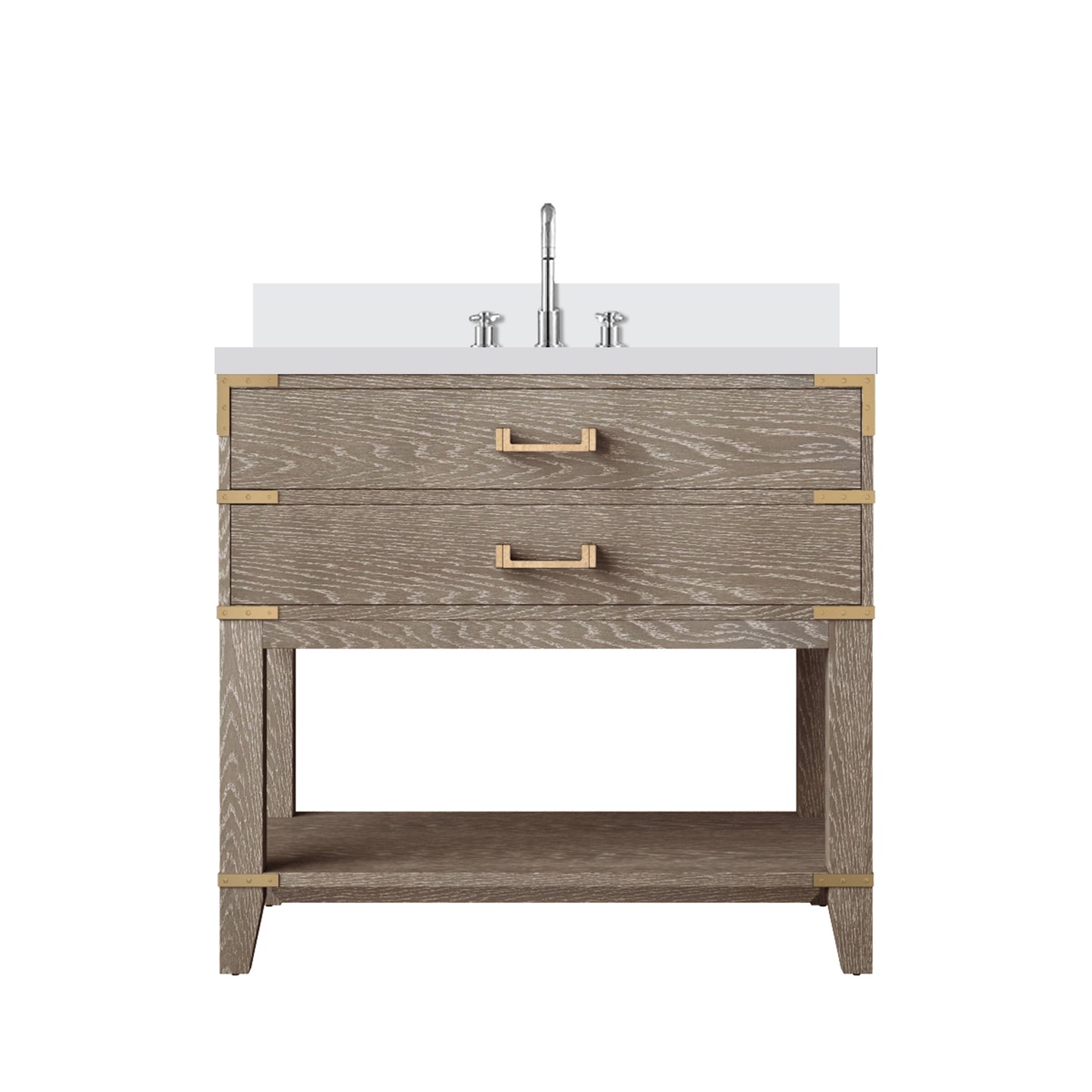 Norwalk 36 in W x 22 in D Grey Oak Single Bath Vanity