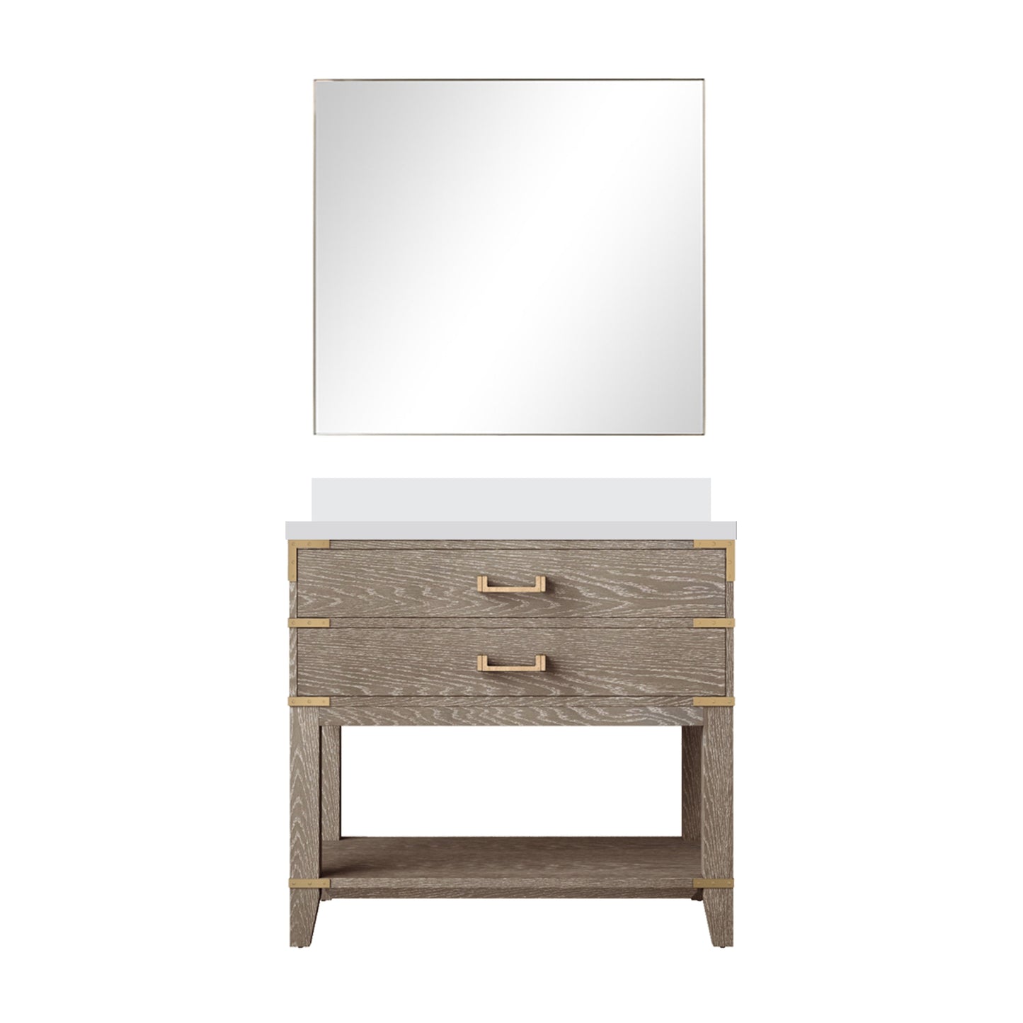 Norwalk 36 in W x 22 in D Grey Oak Single Bath Vanity
