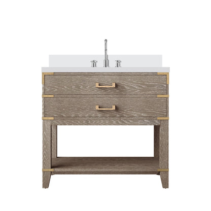 Norwalk 36 in W x 22 in D Grey Oak Single Bath Vanity