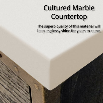 Norwalk 36 in W x 22 in D Grey Oak Single Bath Vanity