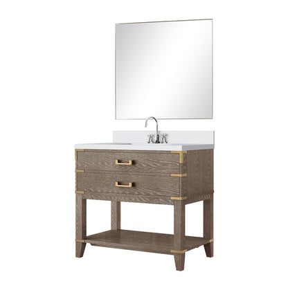 Norwalk 36 in W x 22 in D Grey Oak Single Bath Vanity