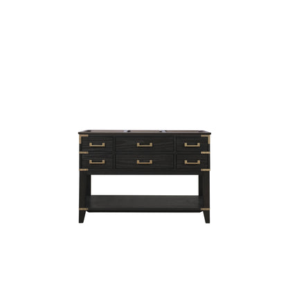 Norwalk 48 in W x 22 in D Black Oak Single Bath Vanity