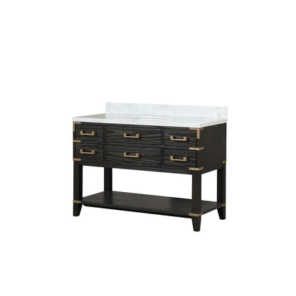 Norwalk 48 in W x 22 in D Black Oak Single Bath Vanity